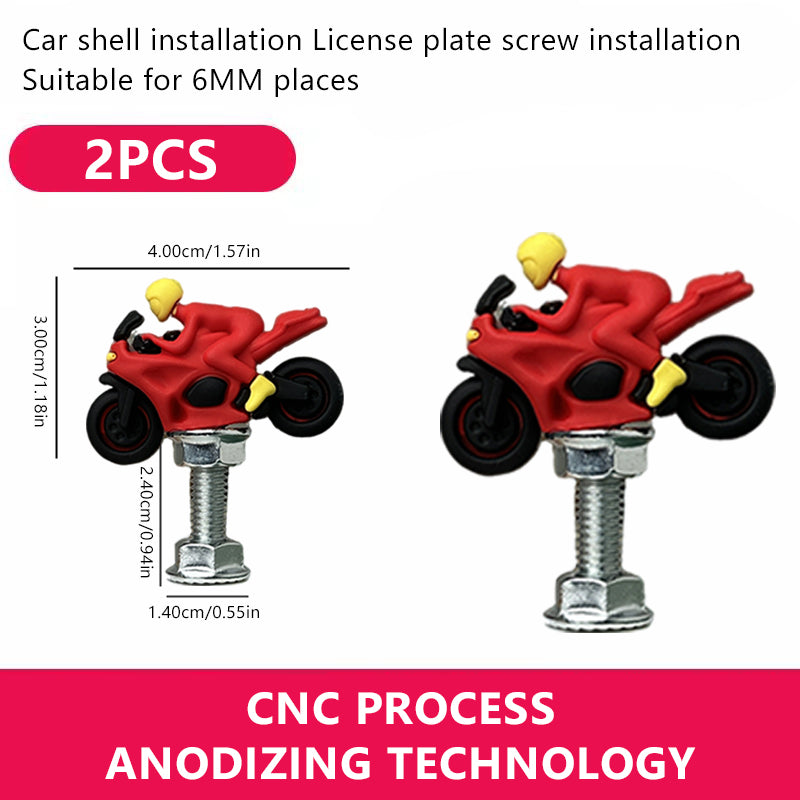 SEAMETAL Motorcycle License Plate Frame Bolt Screws Ball Decor Truck Fastener Cap Car License Plate Frame Bolts Screw For Any 6mm