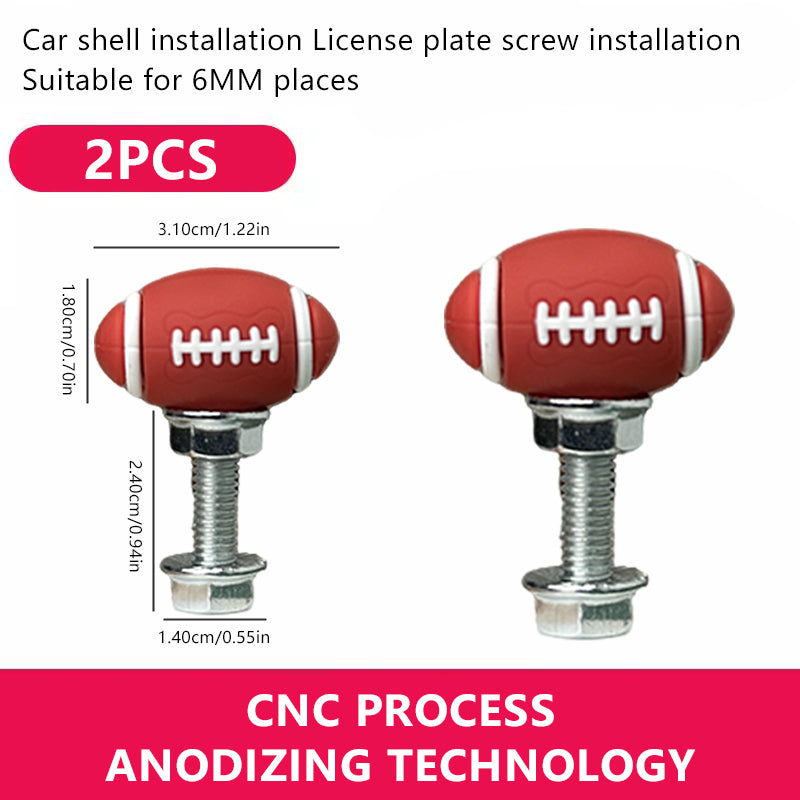 SEAMETAL Motorcycle License Plate Frame Bolt Screws Ball Decor Truck Fastener Cap Car License Plate Frame Bolts Screw For Any 6mm