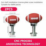 SEAMETAL Motorcycle License Plate Frame Bolt Screws Ball Decor Truck Fastener Cap Car License Plate Frame Bolts Screw For Any 6mm