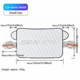 SEAMETAL Magnetic Car Snow Shield Front Windshield Sunshade Car Cover