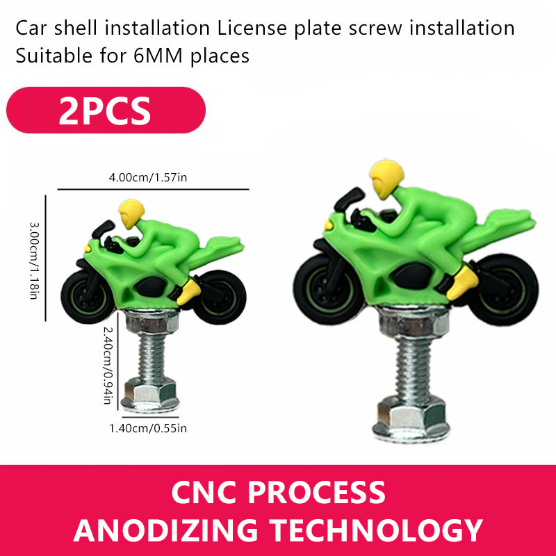 SEAMETAL Motorcycle License Plate Frame Bolt Screws Ball Decor Truck Fastener Cap Car License Plate Frame Bolts Screw For Any 6mm