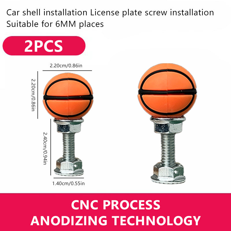 SEAMETAL Motorcycle License Plate Frame Bolt Screws Ball Decor Truck Fastener Cap Car License Plate Frame Bolts Screw For Any 6mm