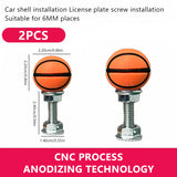 SEAMETAL Motorcycle License Plate Frame Bolt Screws Ball Decor Truck Fastener Cap Car License Plate Frame Bolts Screw For Any 6mm