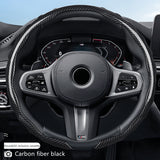 SEAMETAL Round Car Steering Wheel General Car Decoration Accessories Non-slip Gloss Gloss Carbon Fiber Texture Suitable For BMW Audi