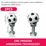 SEAMETAL Motorcycle License Plate Frame Bolt Screws Ball Decor Truck Fastener Cap Car License Plate Frame Bolts Screw For Any 6mm