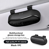 SEAMETAL Car Sunglasses Case Sun Visor Universal Anti-Scratch Auto Organizers Car Glasses Holder Driving Road Trip