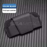 SEAMETAL Leather Car Sun Visor Sunglasses Clip Universal Car Sunglasses Holder