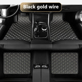 SEAMETAL Car Floor Mats PU Leather Car Carpet Foot Pads 4Pcs/Set