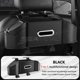 SEAMETAL Car Seat Back Organizer with Dual Cup Holders, Tissue Box, and Phone Storage