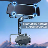 SEAMETAL Car Rearview Mirror Phone Holder Universal Adjustable Car Phone Bracket