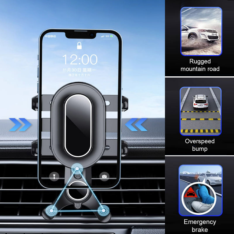 SEAMETAL Gravity Phone Holder Car Air Vent Clip Mount Cellphone Stand