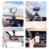 Sun Visor Dashboard Phone Holder Universal 360 Degree Rotation Car Phone Holder Mount