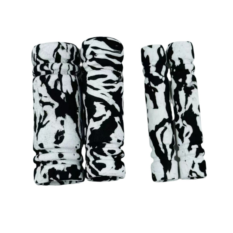 SEAMETAL 4pcs Soft EVA Motorcycle Handlebar Grips Non Slip Motorbike Handle Grips Cover Set For Scooter Motorcycle Accessories