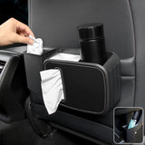 Waterproof Leather Car Seat Back Organizers Auto Multiuse Can Holder Storage Bag
