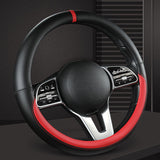Diameter 36/38cm Nappa Leather Non-slip Wear Resistant Steering Wheel Cover