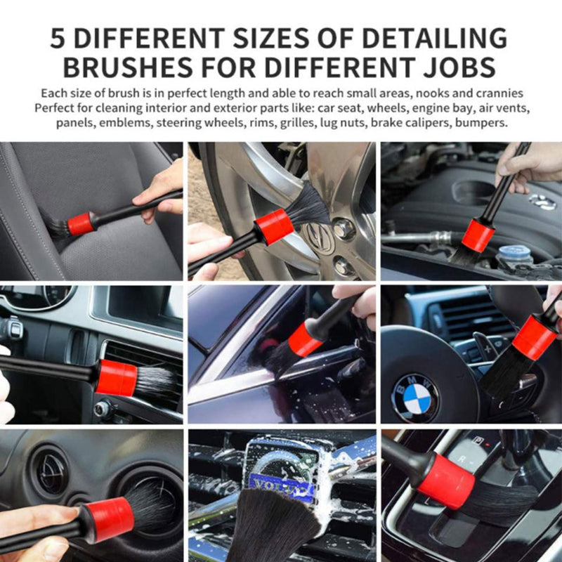 Car Detailing Brush Kit  Car Interior Cleaning Brush