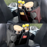 Car Back Seat Organizer Storage Bag PU Leather Multi Pocket Hanging Storage Bag