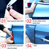car door edge guards with internal aluminum metal clips