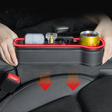 Car Seat Gap Organizer with Dual USB Charger LED Breathe Light Cup Holder
