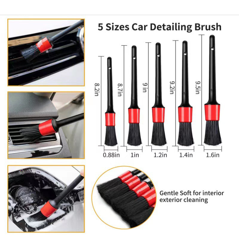 13/9/5pcs Car Detail Brush Wash Auto Detailing Cleaning Kit