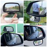 Car 360 Degree Adjustable Wide Angle HD Auto Rearview Safety Parking Mirrors