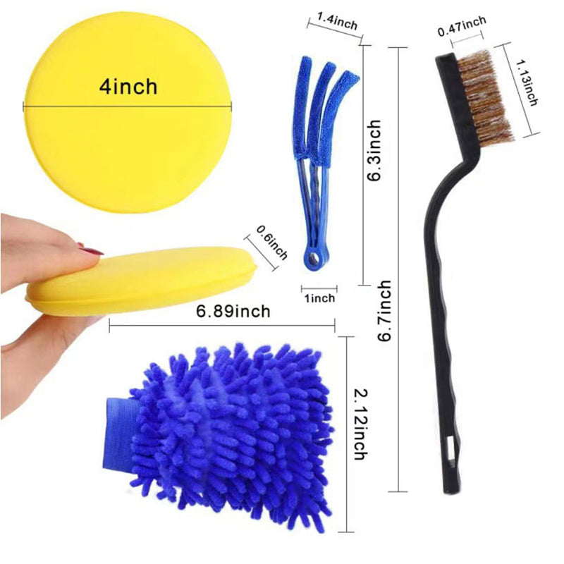 13/14PCS Car Detailing Cleaning Brush Auto Care Kits Car Wash Tools With Sponge
