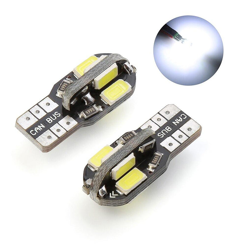 10Pcs T10 5730 8SMD LED Canbus Bulbs Car Wedge Side Light License Plate Lamp