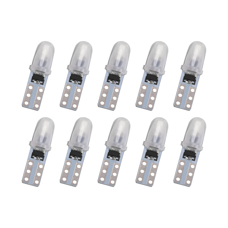 10Pcs T5 LED Bulb W3W W1.2W Car Dashboard Lights Warming Indicator Wedge Auto Instrument Lamp