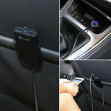 4 Multi Ports Car Charger Adapter with 5FT Cable for Back Seat Charging