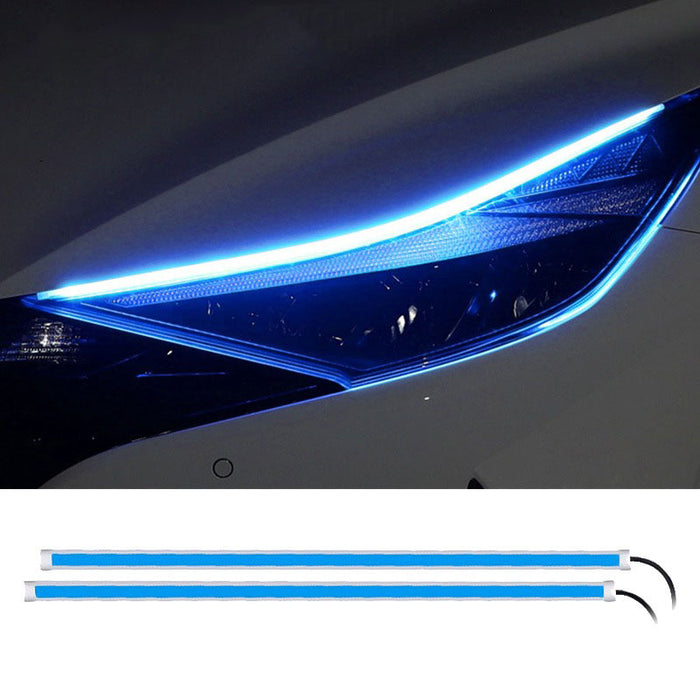 SEAMETAL 12V Car LED Light Strip DRL Daytime Running Lamp Flexible Turn Signal Lights