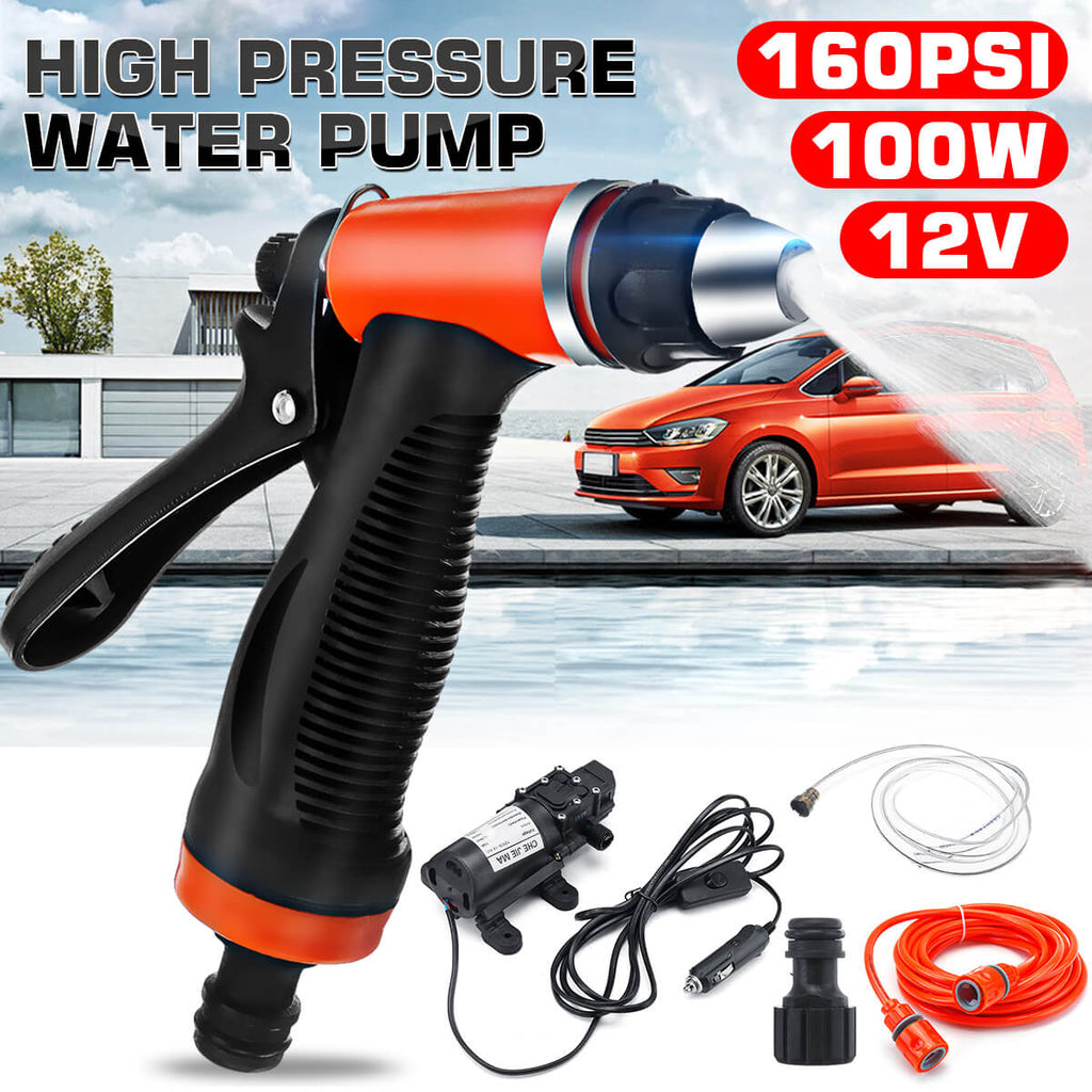 12V Portable Car Wash High Pressure Sprayer Pump Garden Nozzle