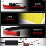 Car Styling Rear Additional Stop LED Lights With Turn Signal Running Light Brake Flexible Strips