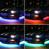 Car Underglow LED Lights Kits Atmosphere Lamp RGB APP Remote Control Underbody System Neon Light