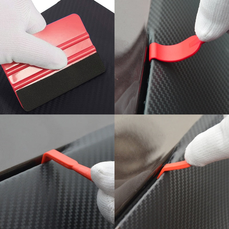 PRO Car Vinyl Wrap Tools Kit for Window Tint Install Felt Squeegee 2  Magnets USA