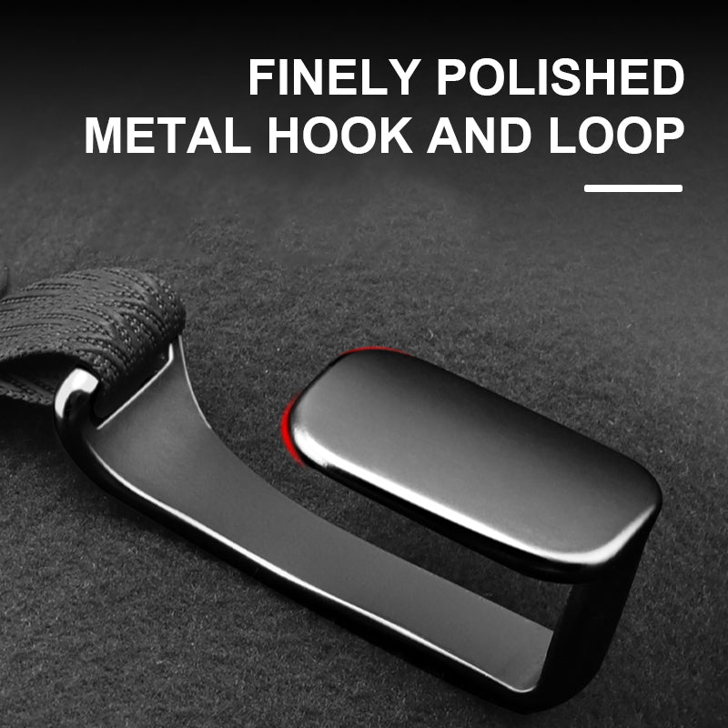 Dual Hook Design Car Seat Back Hanging Hook Stainless Steel + PU