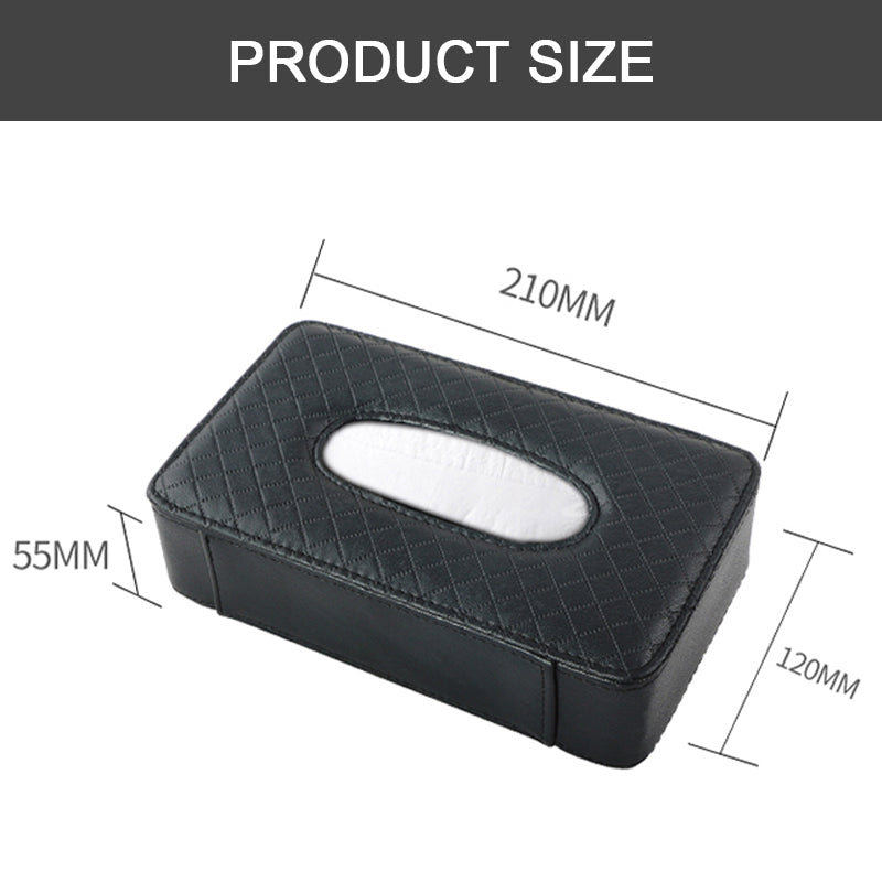 SEAMETAL Artifical Leather Car Tissue Bag Sun Visor Storage Box Universal Seat Back Paper Towel Organizer