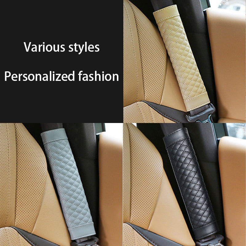 Soft Leather Car Seat Belt Cover Shoulder Neck Safety Protection Seat Belt Pad