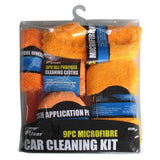 9Pcs Car Wash Cleaning Tools Kit Microfiber Wash Mitt and Towels