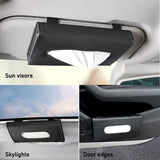 PU Leather Car Tissue Holder Universal Auto Sun Visor Napkin Holder