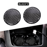 SEAMETAL Car Water Cup Pad Universal Carbon Fiber PVC Waterproof Non-Slip Mat