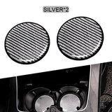 SEAMETAL Car Water Cup Pad Universal Carbon Fiber PVC Waterproof Non-Slip Mat