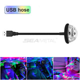 SEAMETAL 7colors Music Control Car USB Ambient Light Mini Monochrome Atmosphere Lamp
