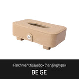 SEAMETAL Artifical Leather Car Tissue Bag Sun Visor Storage Box Universal Seat Back Paper Towel Organizer