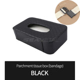 SEAMETAL Artifical Leather Car Tissue Bag Sun Visor Storage Box Universal Seat Back Paper Towel Organizer