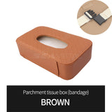 SEAMETAL Artifical Leather Car Tissue Bag Sun Visor Storage Box Universal Seat Back Paper Towel Organizer