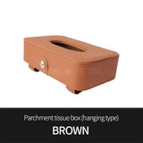 SEAMETAL Artifical Leather Car Tissue Bag Sun Visor Storage Box Universal Seat Back Paper Towel Organizer