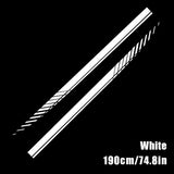 SEAMETAL Racing Style Car Decoration Sticker Car Side Skirt Door DIY Decal Strip
