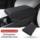 SEAMETAL PU Leather Car Armrest Mat Center Console Arm Rest Protection Cushion