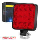 SEAMETAL Car 12V 16LED Square Work Light Spotlight 4colors Off Road Working Light Universal For ATV Boat Truck SUV Fog Lamp
