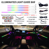 SEAMETAL 18 In 1 LED Car Atmosphere Light 64 Colors Interior Decoration Strip Light APP Ambient Light